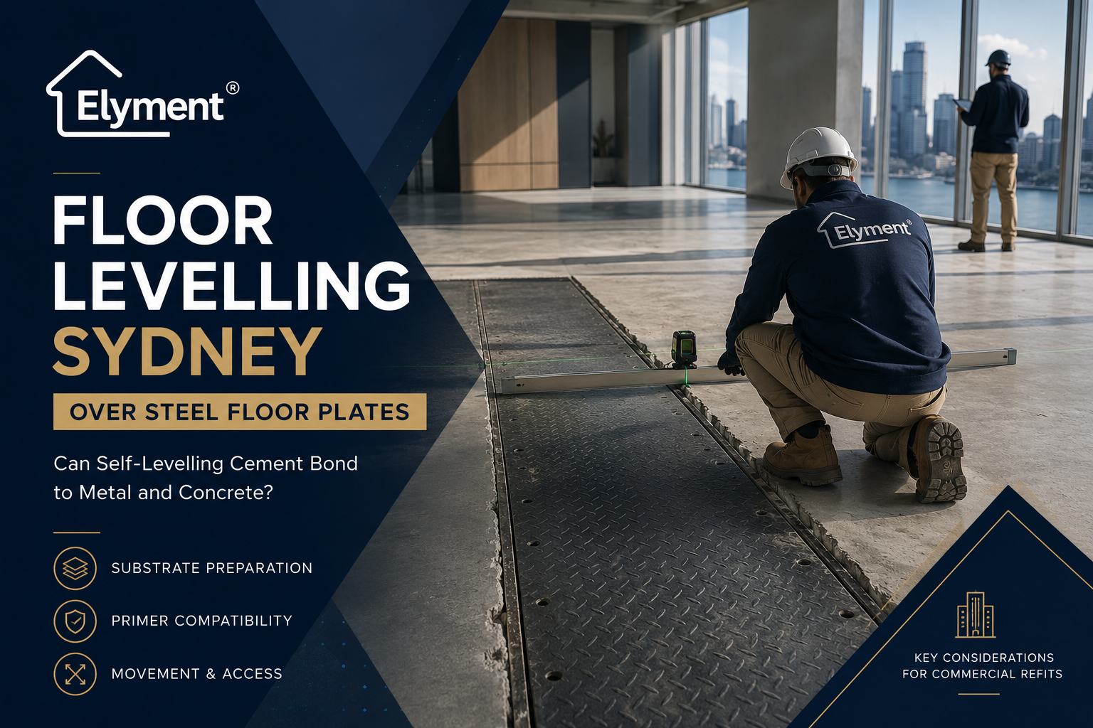 Floor Levelling Sydney Over Steel Floor Plates: Can Self-Levelling Cement Bond to Metal and Concrete?