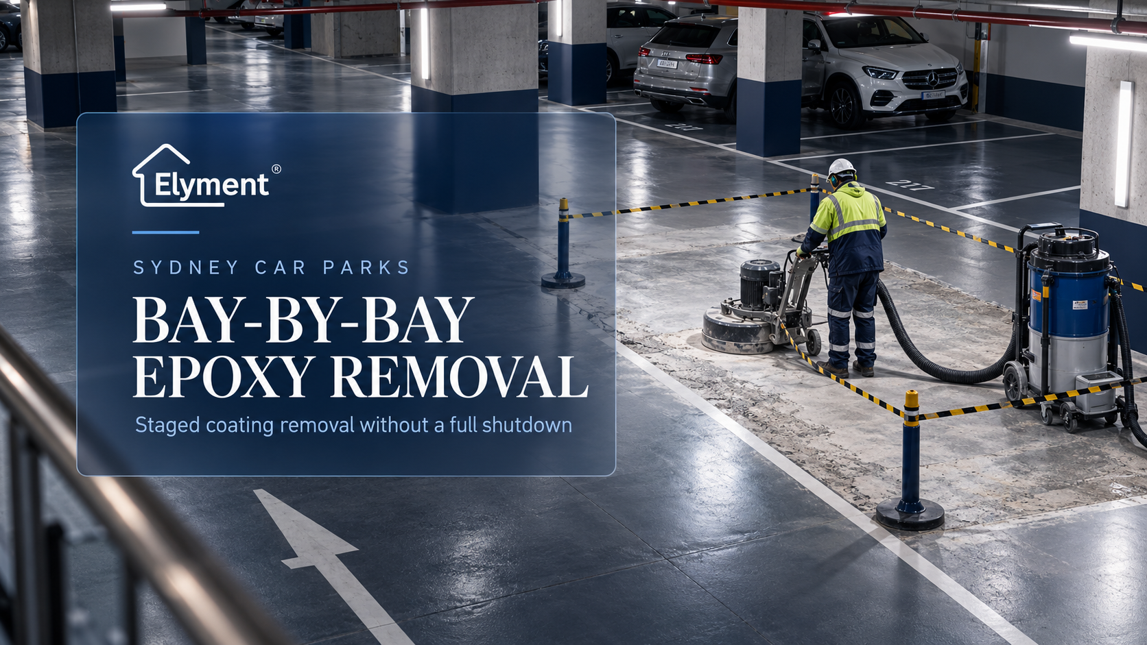 Concrete Coating Removal Sydney in Car Parks: Can Old Epoxy Be Ground Off Bay by Bay?