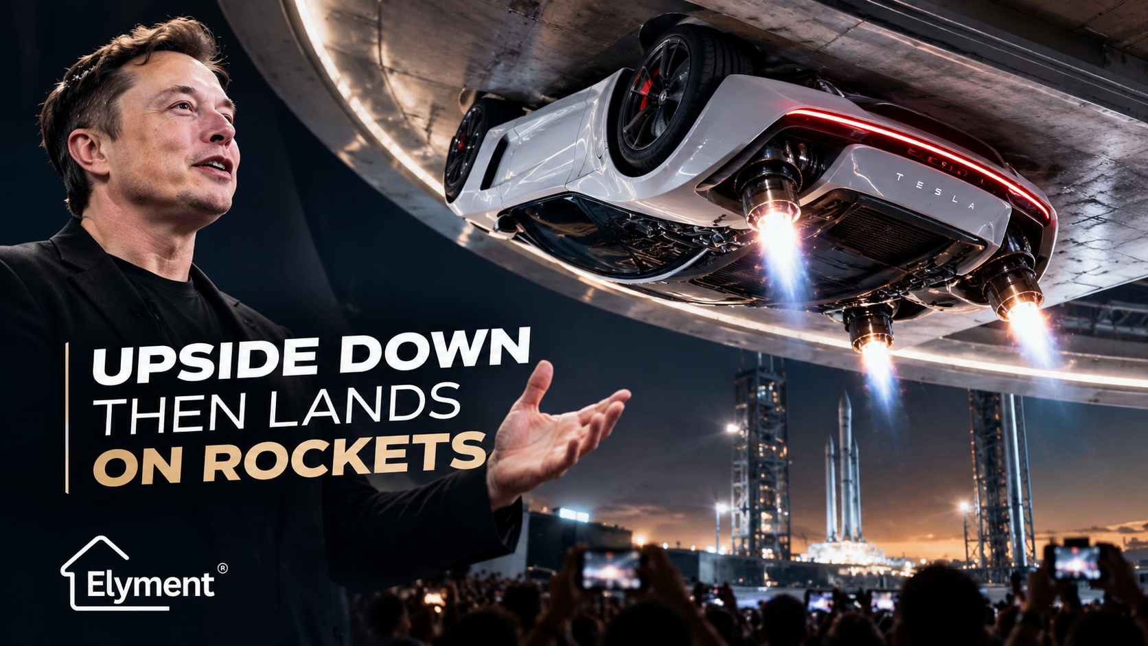 Tesla Roadster Upside Down: How the Rocket-Assisted Flip Worked