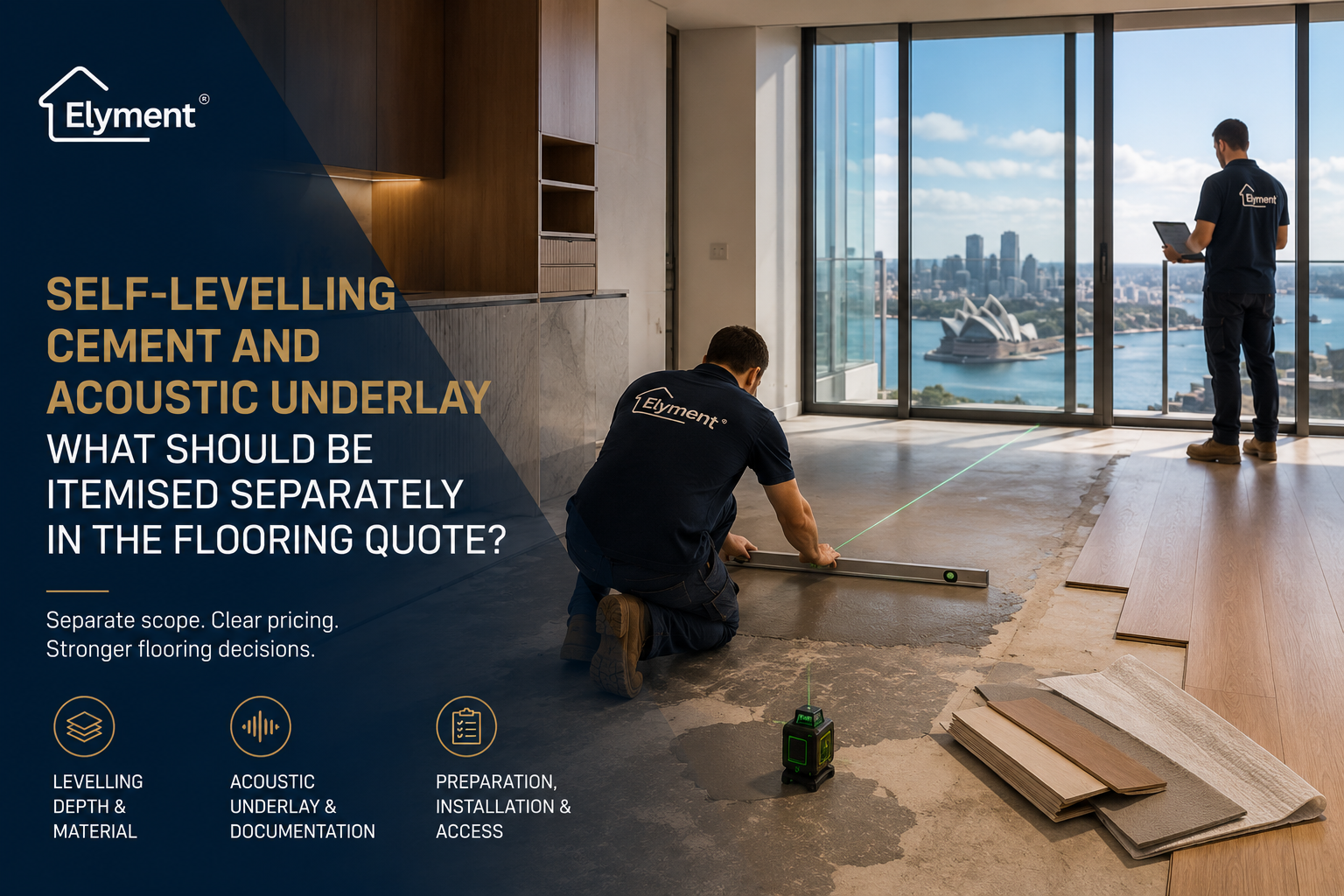 Self-Levelling Cement and Acoustic Underlay in Sydney Apartments: What Should Be Itemised Separately in the Flooring Quote?