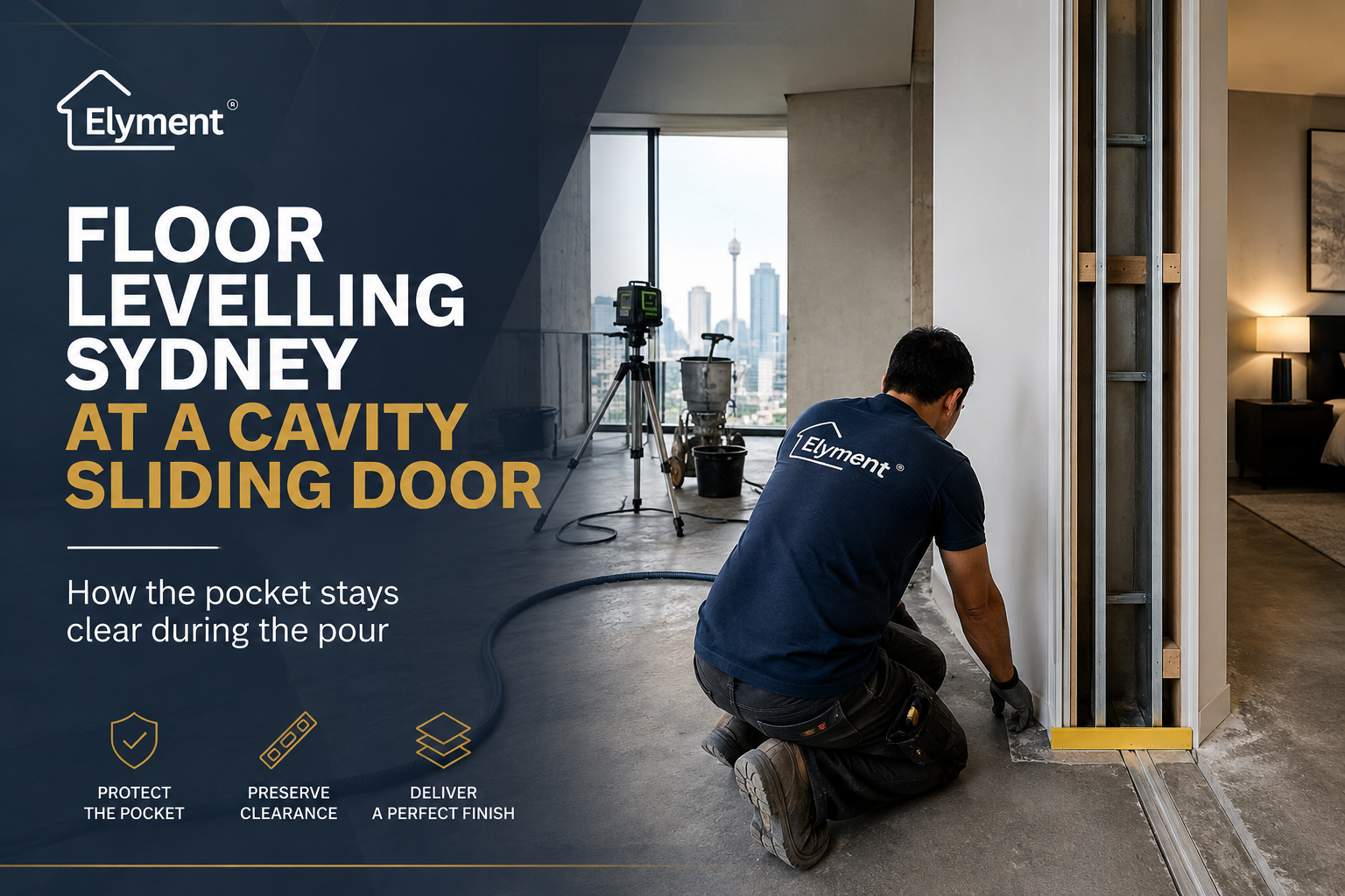 Floor Levelling Sydney at a Cavity Sliding Door: How Is the Pocket Kept Clear During the Pour?