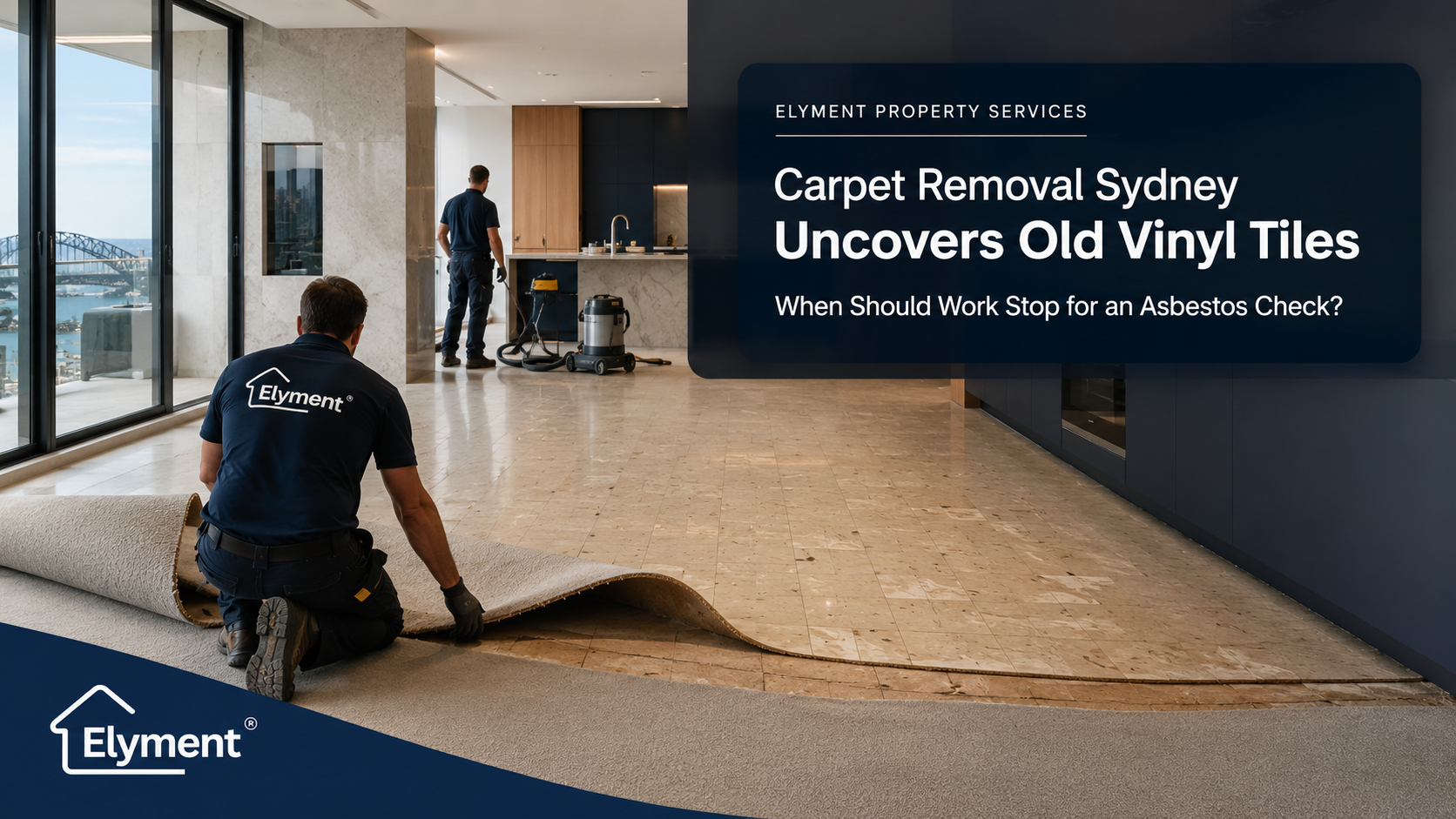 Carpet Removal Sydney Uncovers Old Vinyl Tiles: When Should Work Stop for an Asbestos Check?