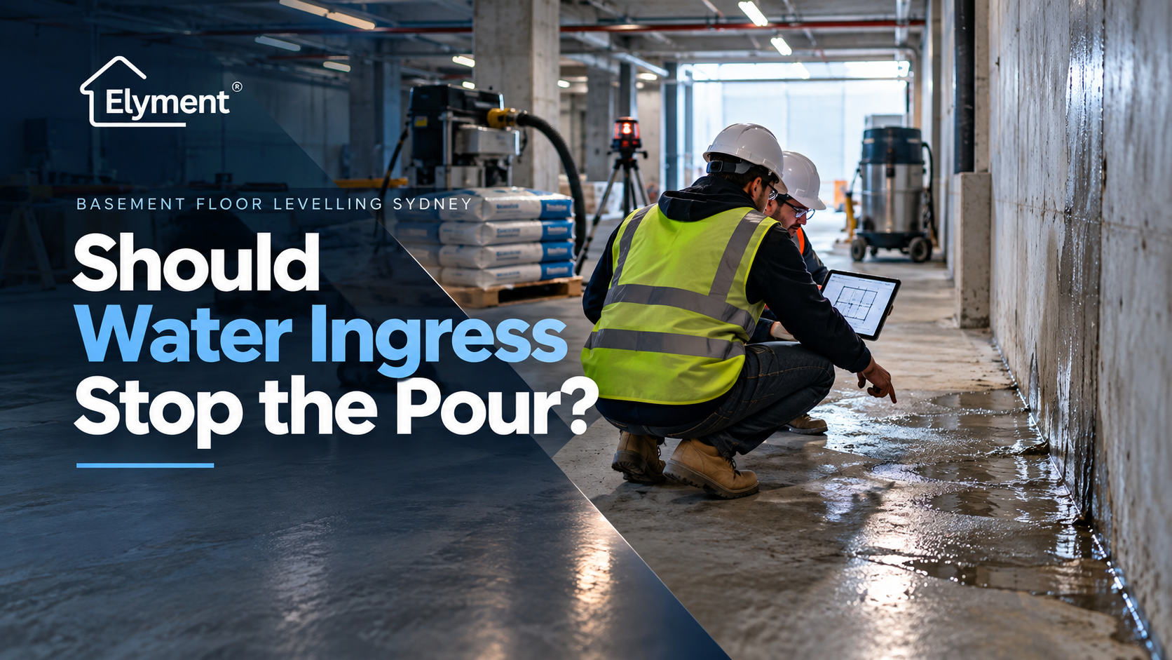 Basement Floor Levelling Sydney: Should Water Ingress Stop the Pour?