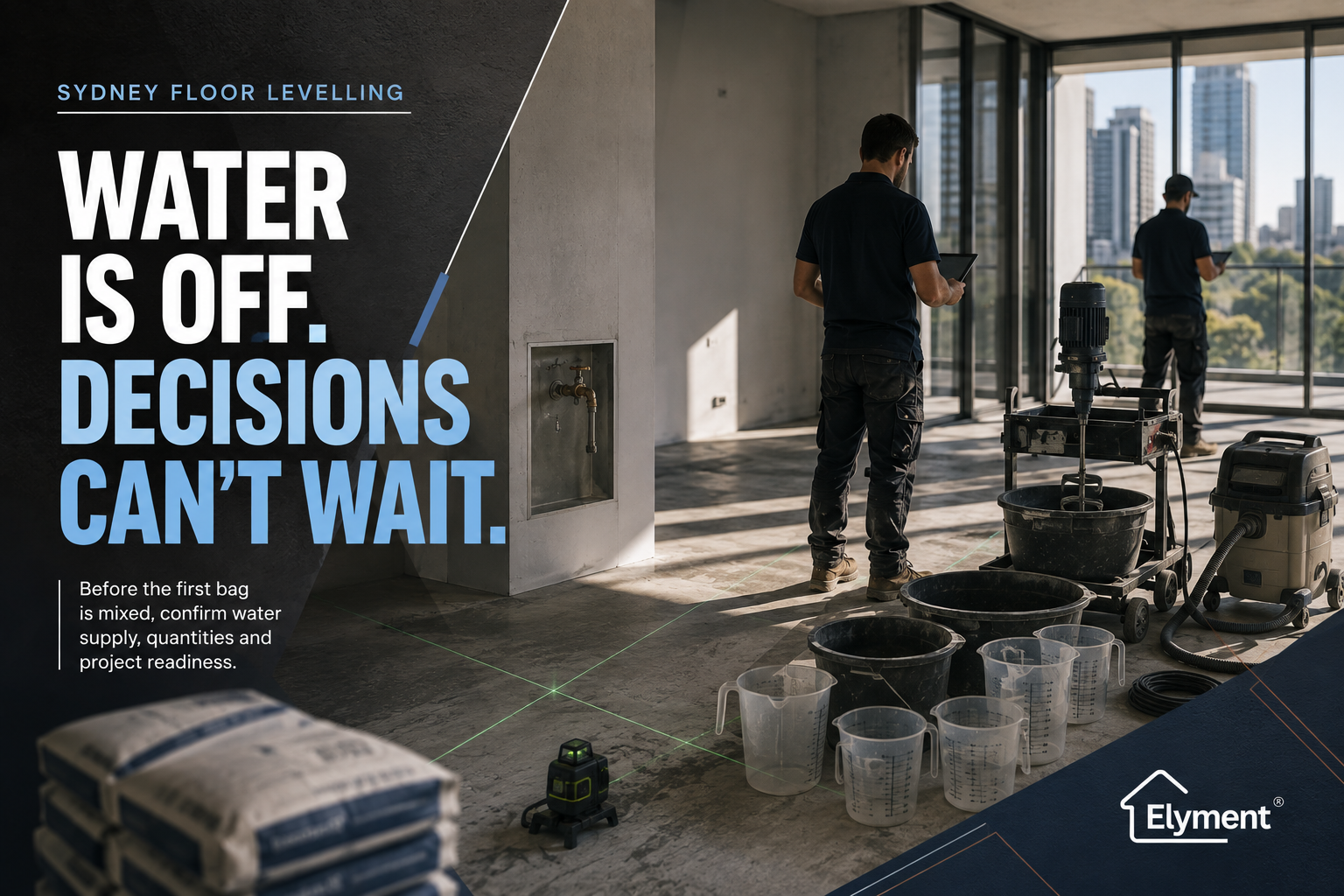 Self-Levelling Cement Is on Site but the Water Is Off: Does the Sydney Floor Levelling Job Need to Be Rebooked?