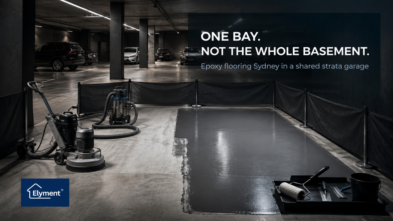 Epoxy Flooring Sydney in a Shared Strata Garage: Can One Parking Bay Be Coated Without Closing the Whole Basement?
